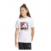 ADIDAS J CAMO LOGO TEE JD4642 ΠΑΙΔΙΚΗ ΒΑΜΒΑΚΕΡΗ ΜΠΛΟΥΖΑ T.Shirt UNISEX ΛΕΥΚΗ